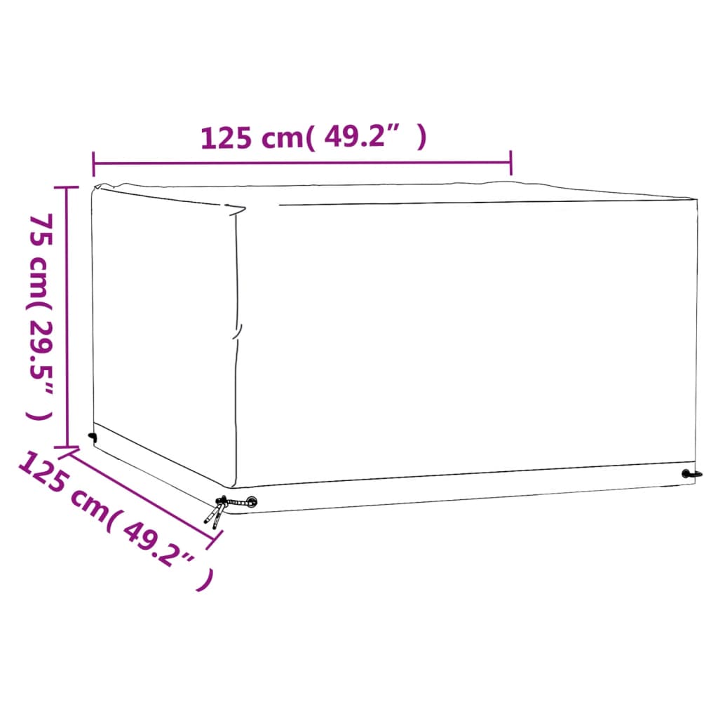Tuinmeubelhoes Met 8 Oogjes Vierkant 1 125 x 125 x 75 cm