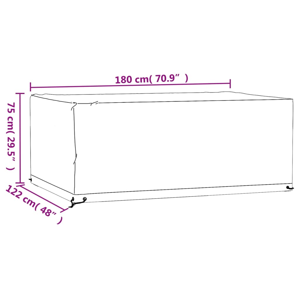 Tuinmeubelhoes Met 8 Oogjes Rechthoekig 1 180 x 122 x 75 cm