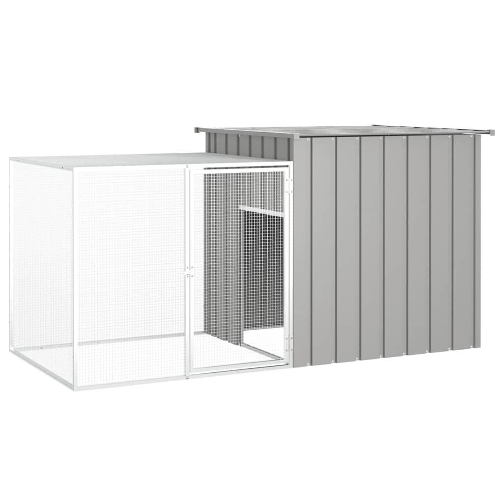 Konijnenhok 200X91X100 Cm Gegalvaniseerd Staal Antracietkleurig