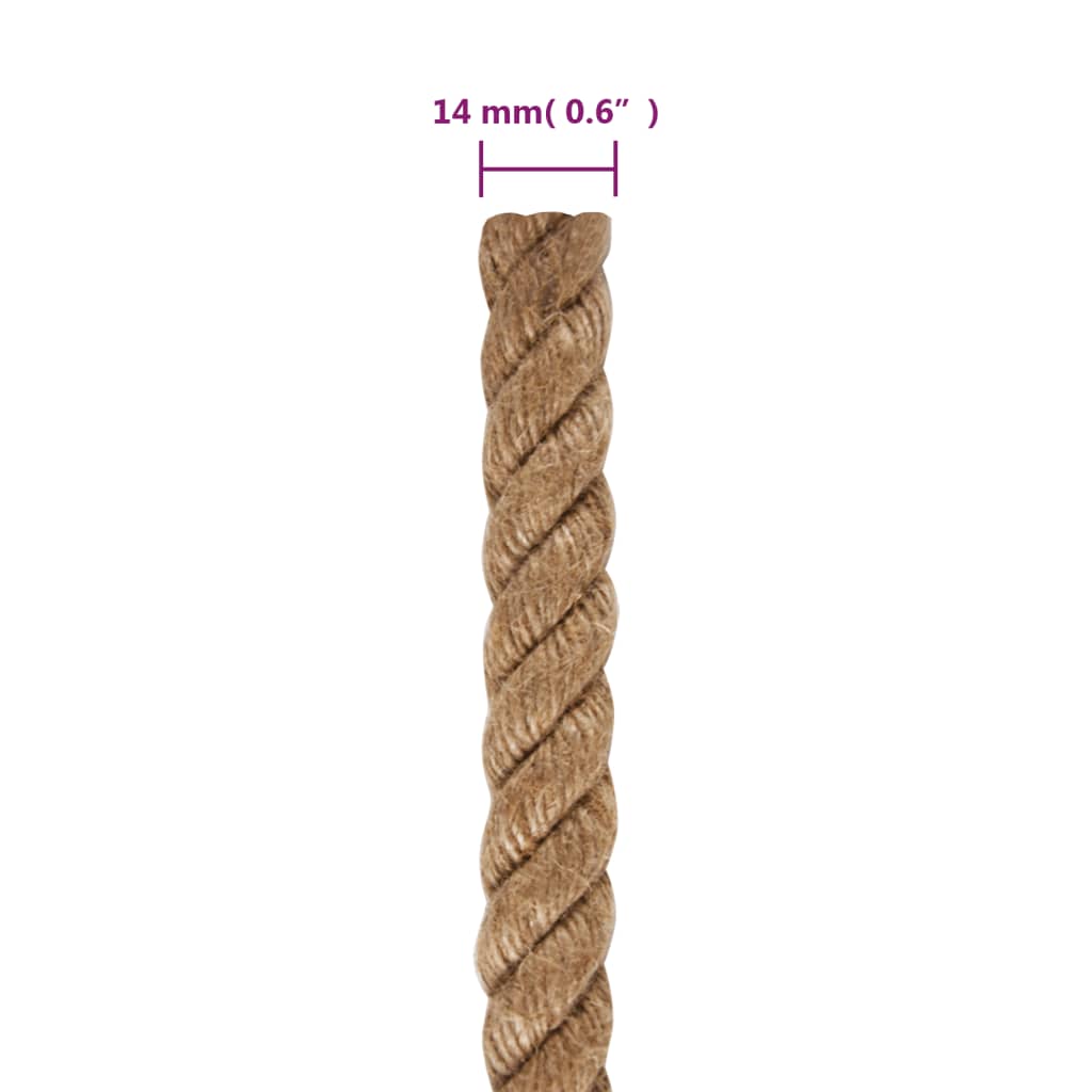 Touw 50 m lang 14 mm dik jute 14 mm 50 m