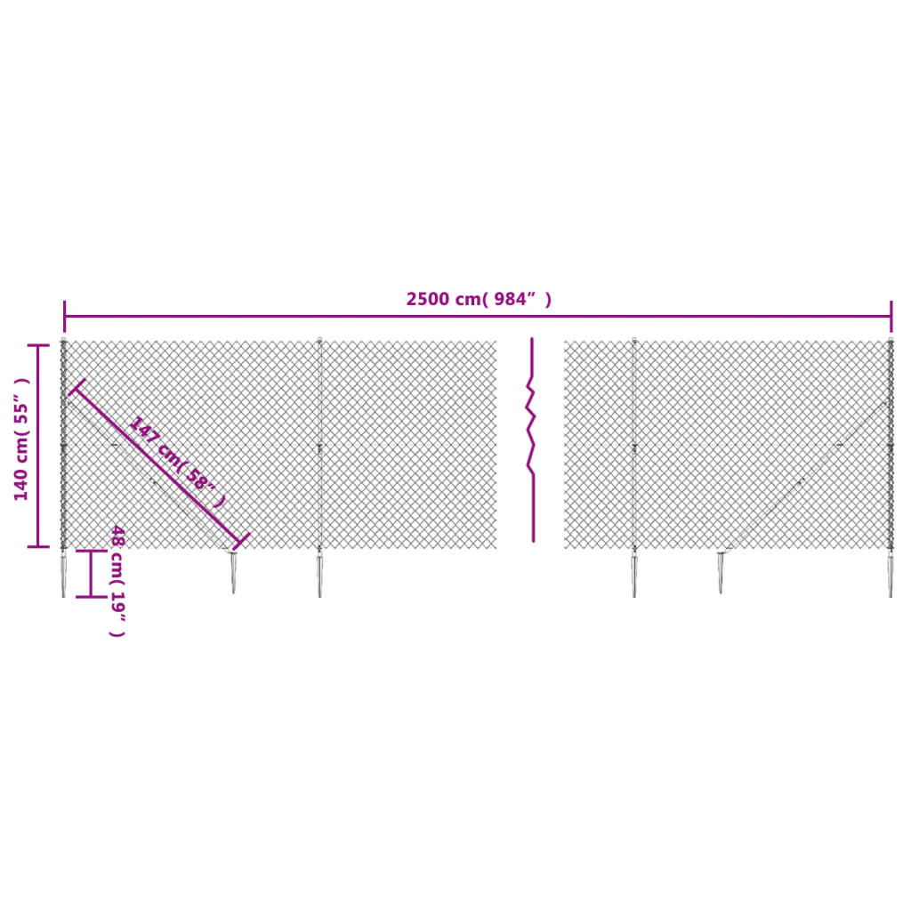 Gaashek Met Grondankers 1,4X25 M Groen