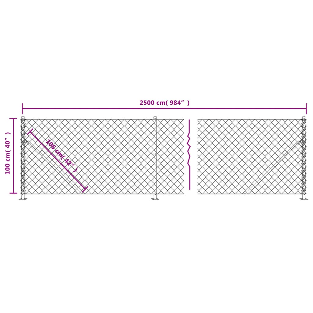Gaashek met flens 1x25 m groen 1 x 25 m Groen