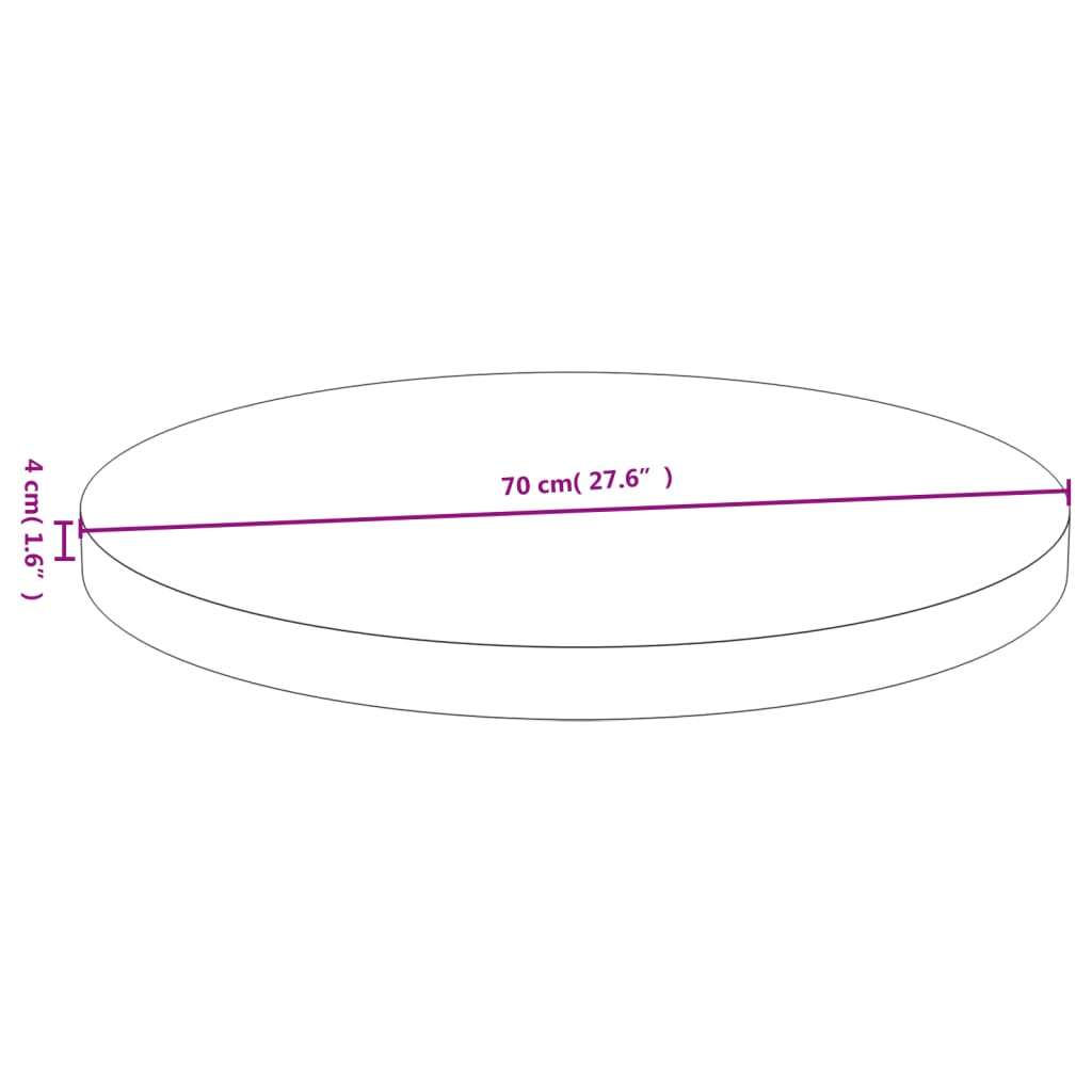 Tafelblad Ø 70X4 Cm Bamboe