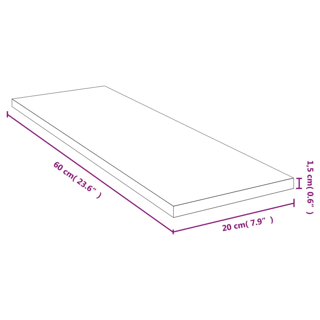 Wandschap 60X20X1,5 Cm Bamboe