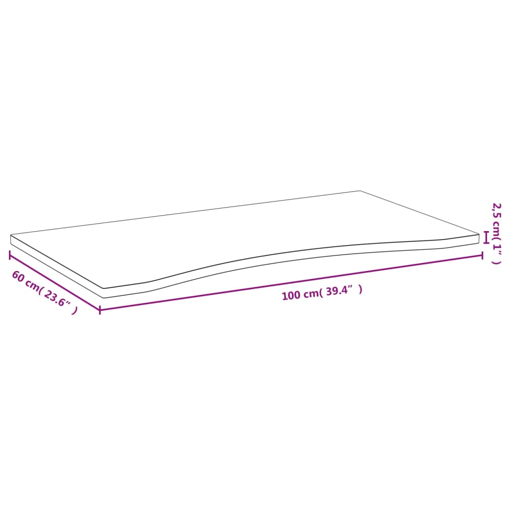 Bureaublad 100X60X2,5 Cm Bamboe 100 x 60 x 2.5 cm