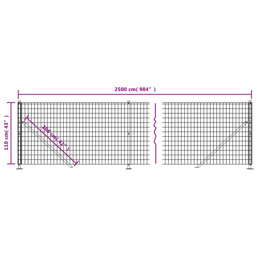 Draadgaashek Met Flens 1,1X25 M Groen