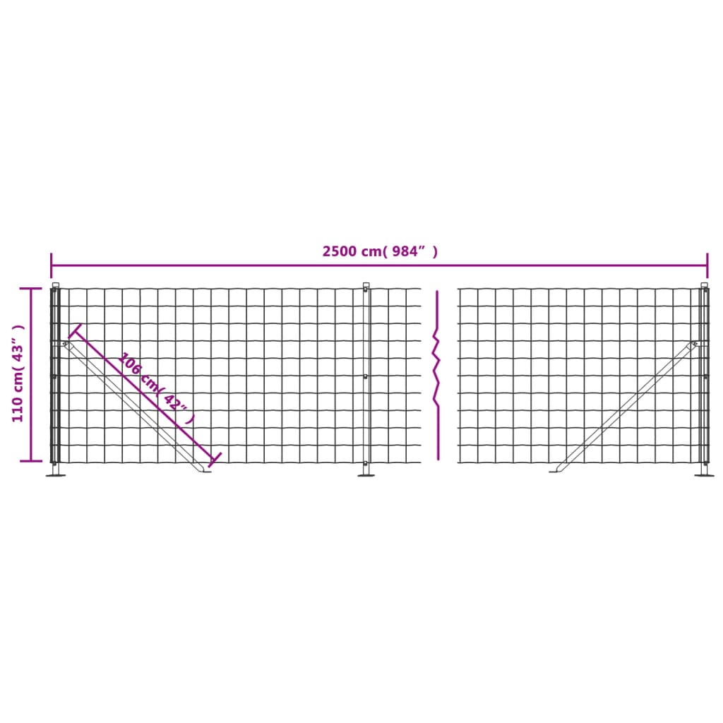 Draadgaashek Met Flens 1,1X25 M Groen