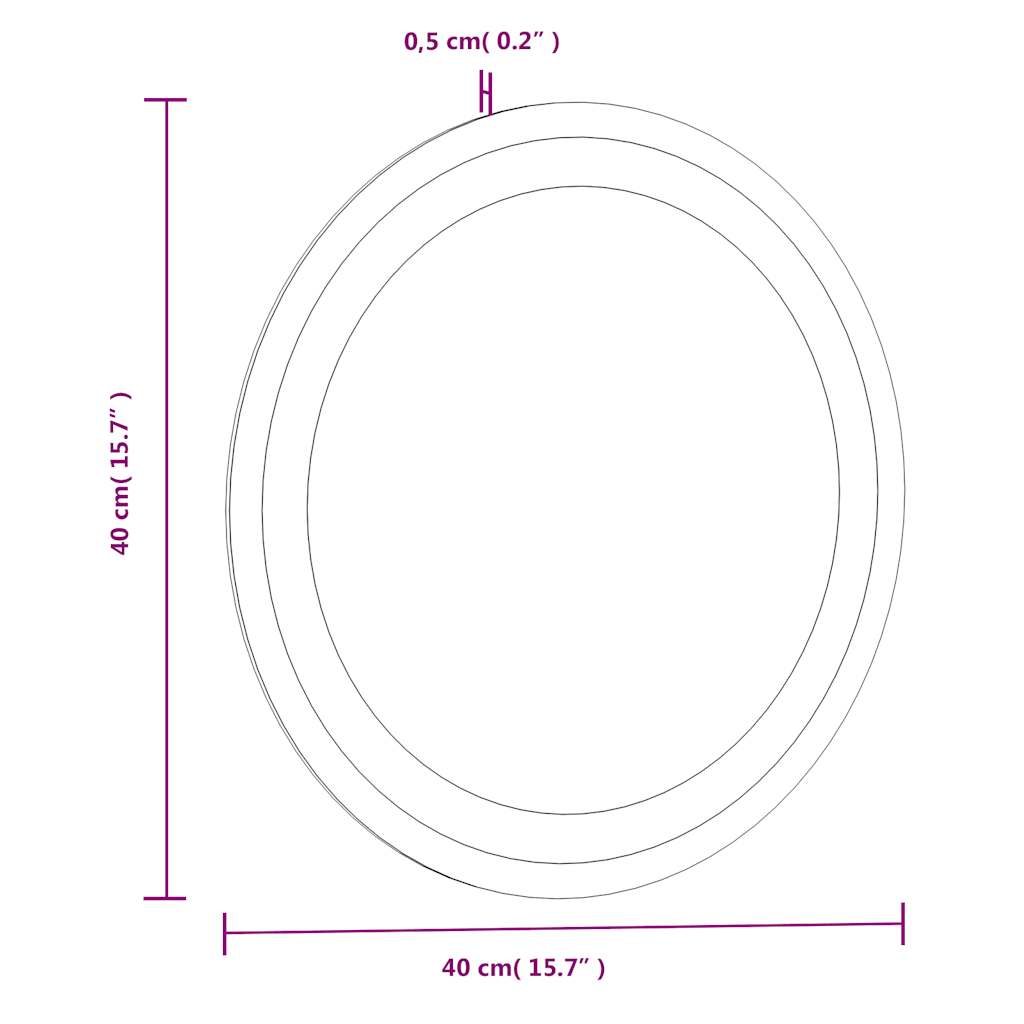 Badkamerspiegel Led Rond 40 cm