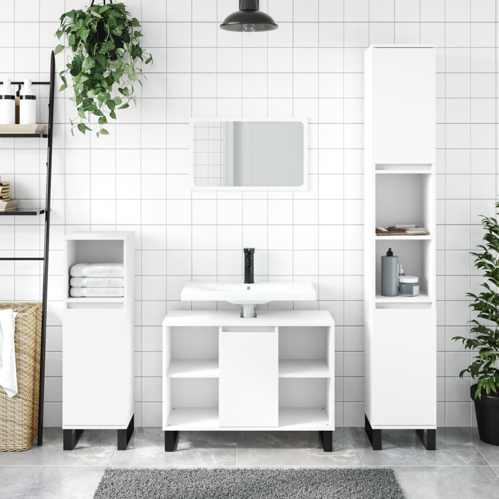vidaXL - Zwart Wastafelonderkast - 1 deur 4 lades - Bewerkt hout - 80x33x60 cm | Leen Bakker vidaXL - Zwart Wastafelonderkast - 1 deur 4 lades - Bewerkt hout - 80x33x60 cm | Leen Bakker
