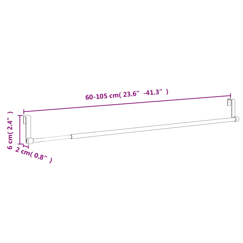 Gordijnrails 2 St Aluminium Wit En Zilverkleurig 60-105 cm