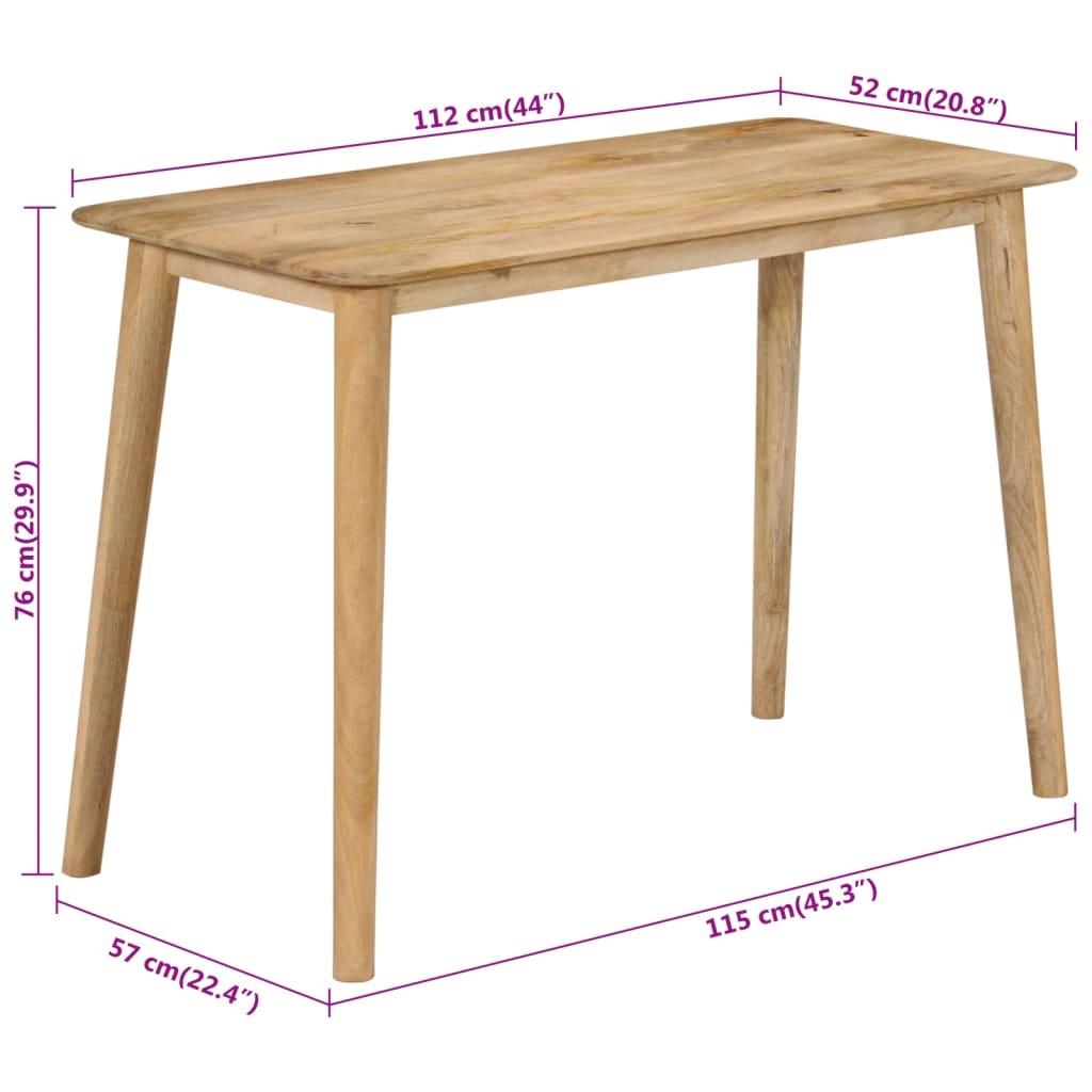 Eettafel Massief Mangohout 112 x 52 x 76 cm