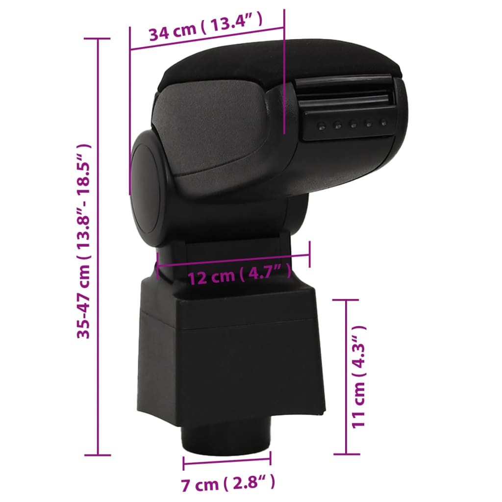 Armsteun 12X34X(35-47) Cm Abs Zwart vw polo 6r/6c (2009-2017)
