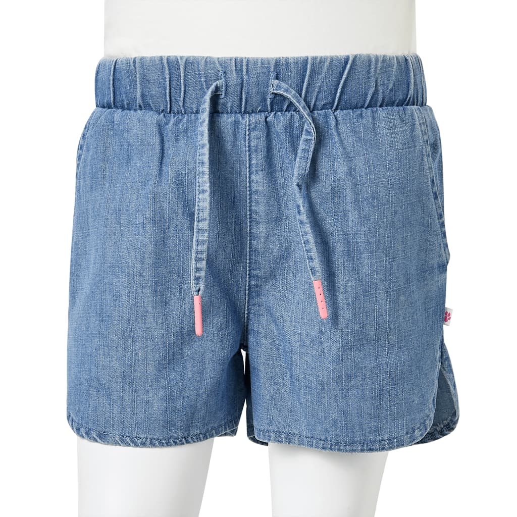 Kindershorts 128 denimblauw Blauw 128