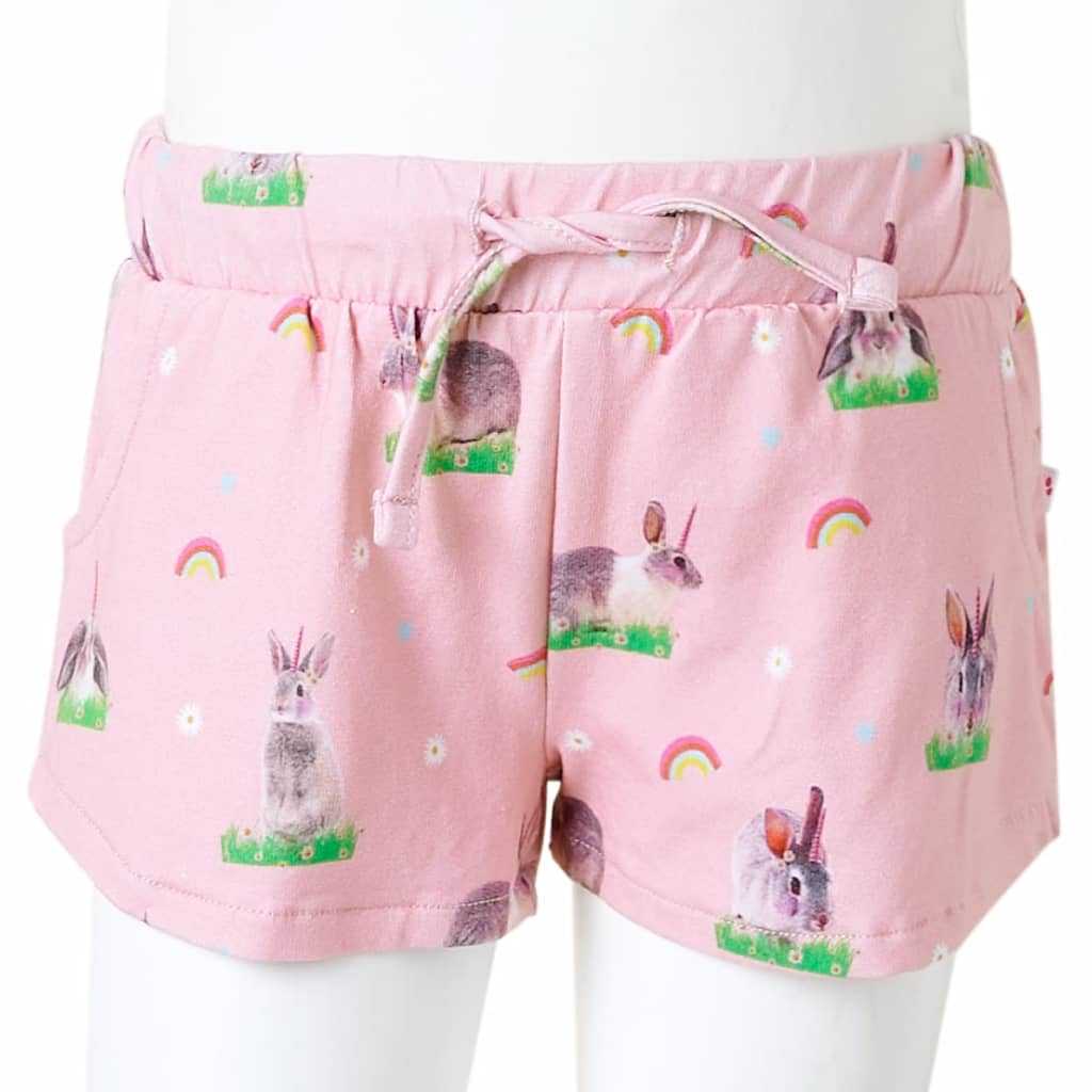 Kindershorts met trekkoord 128 lichtroze 128