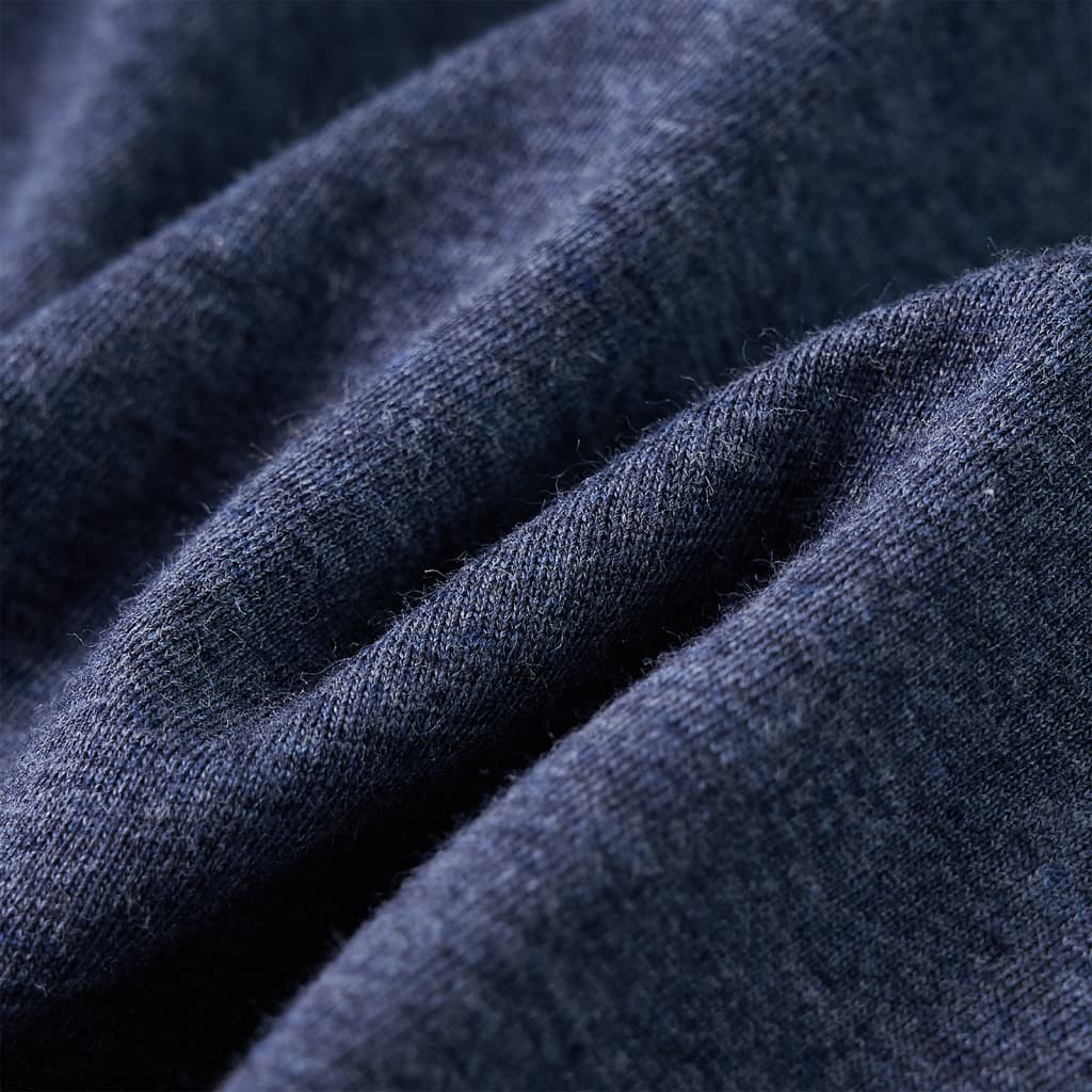 Kindershirt met lange mouwen 128 gemêleerd donkerblauw