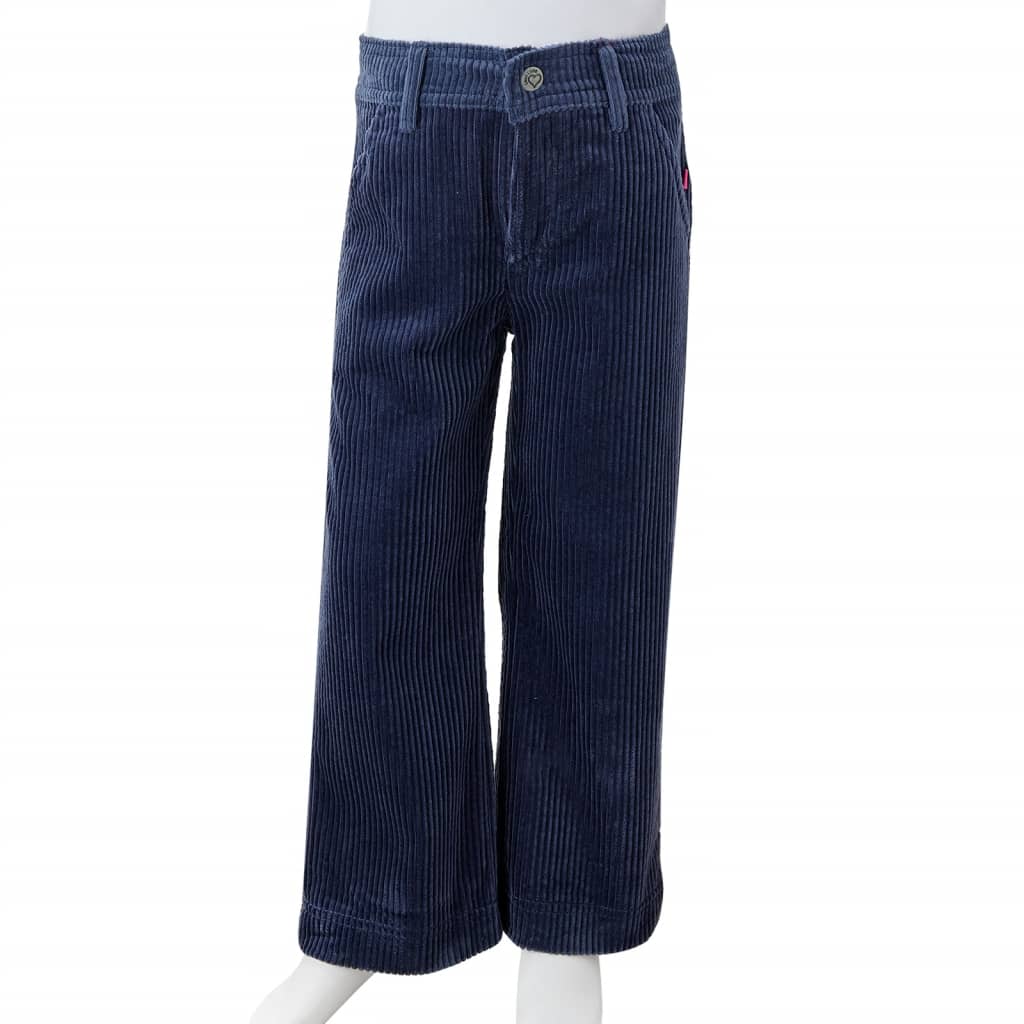 Kinderbroek 104 ribfluweel marineblauw 104