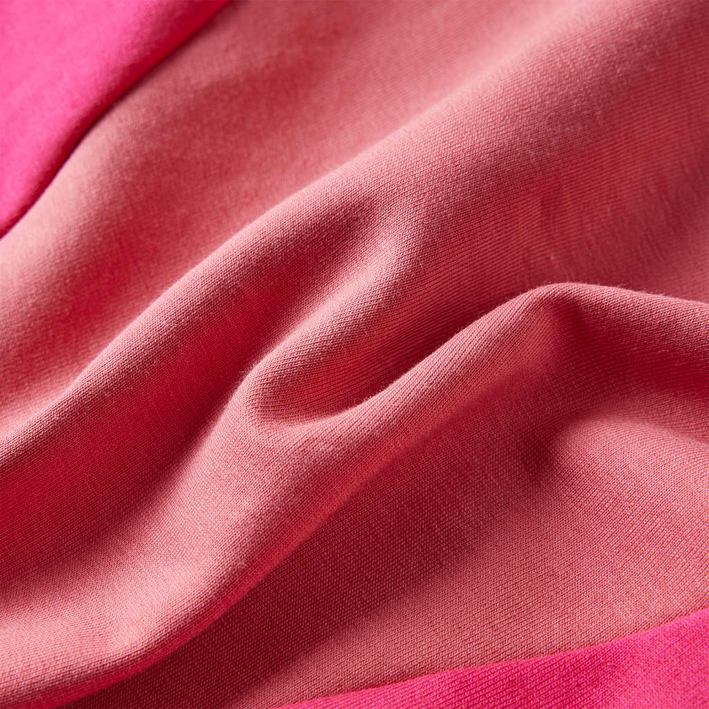 Kindertrui kleurenblok 104 roze en hennakleurig