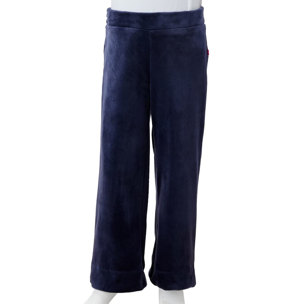 Kinderbroek fluweel 116 donkerblauw 116