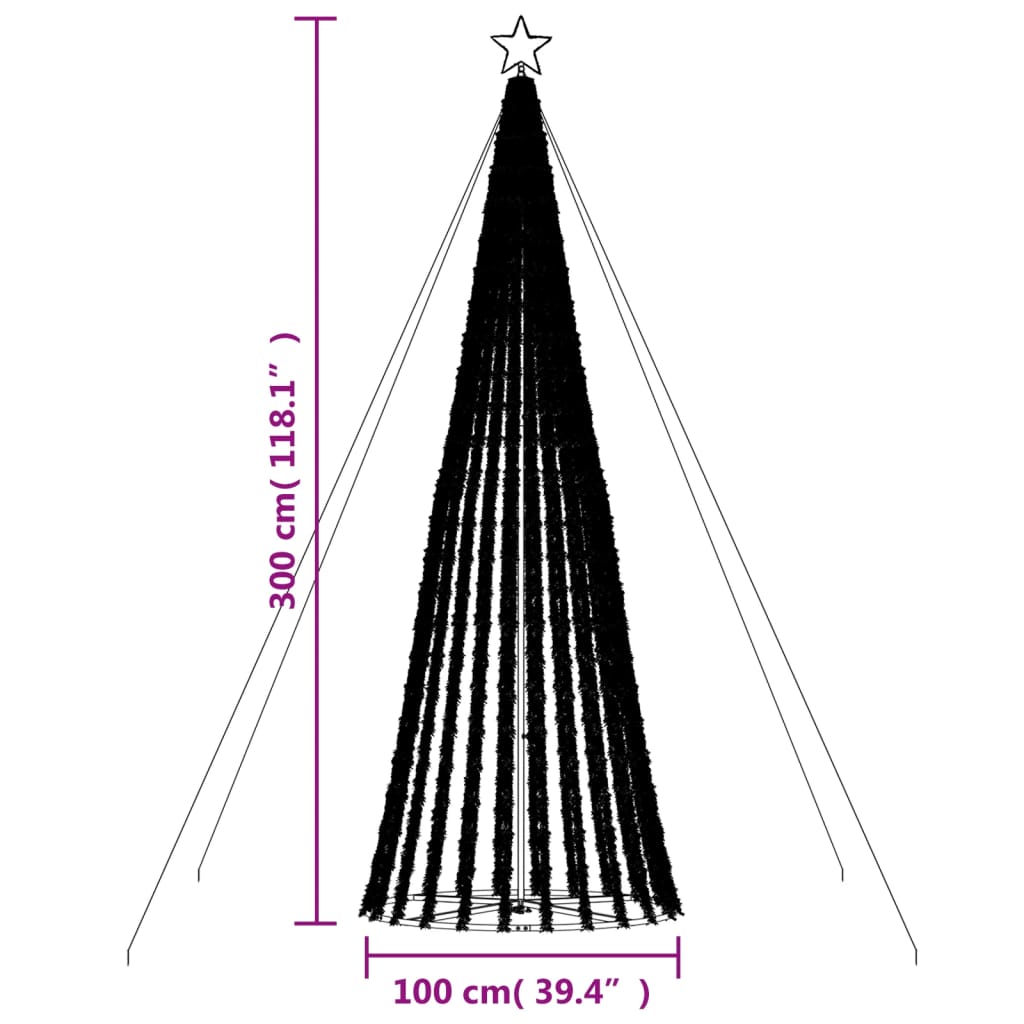 Lichtkegel 688 Koudwitte Led's 300 Cm