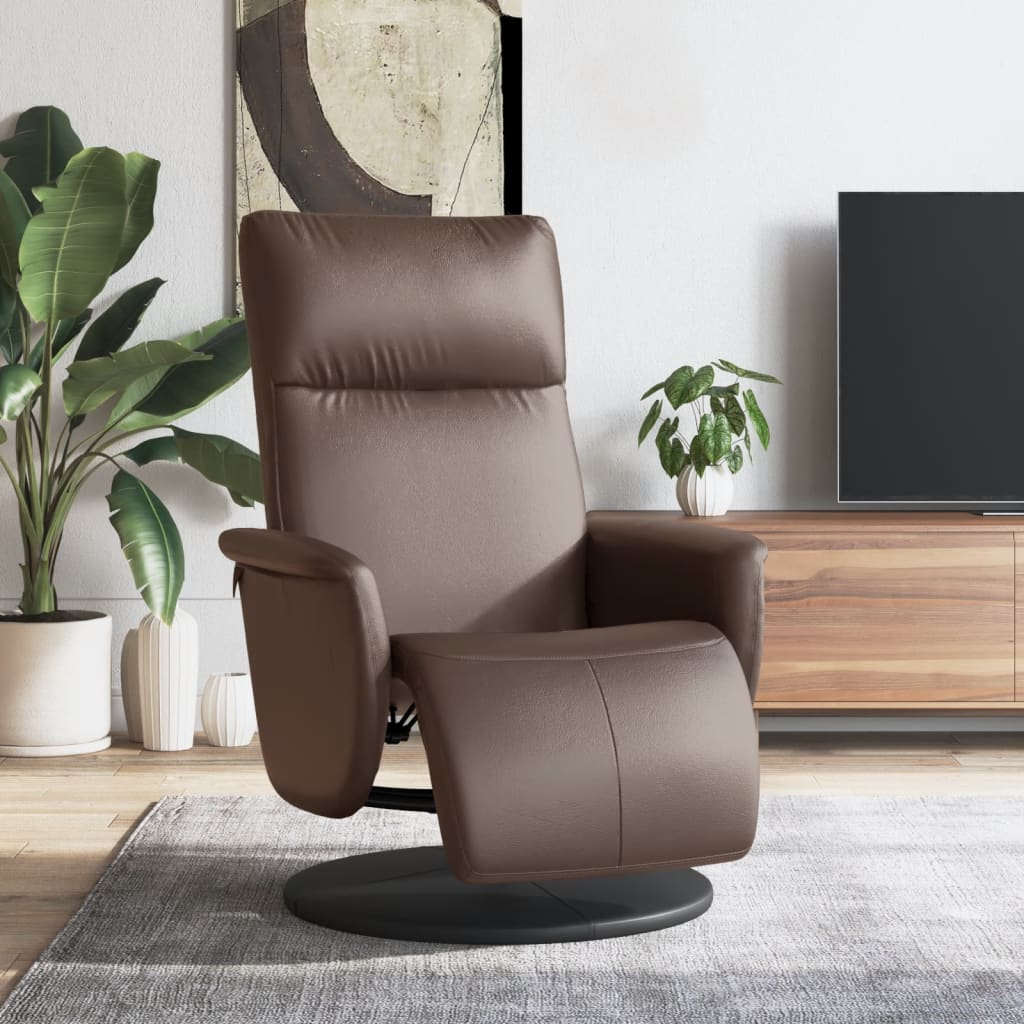 Fauteuil Verstelbaar Met Voetensteun Kunstleer Wit