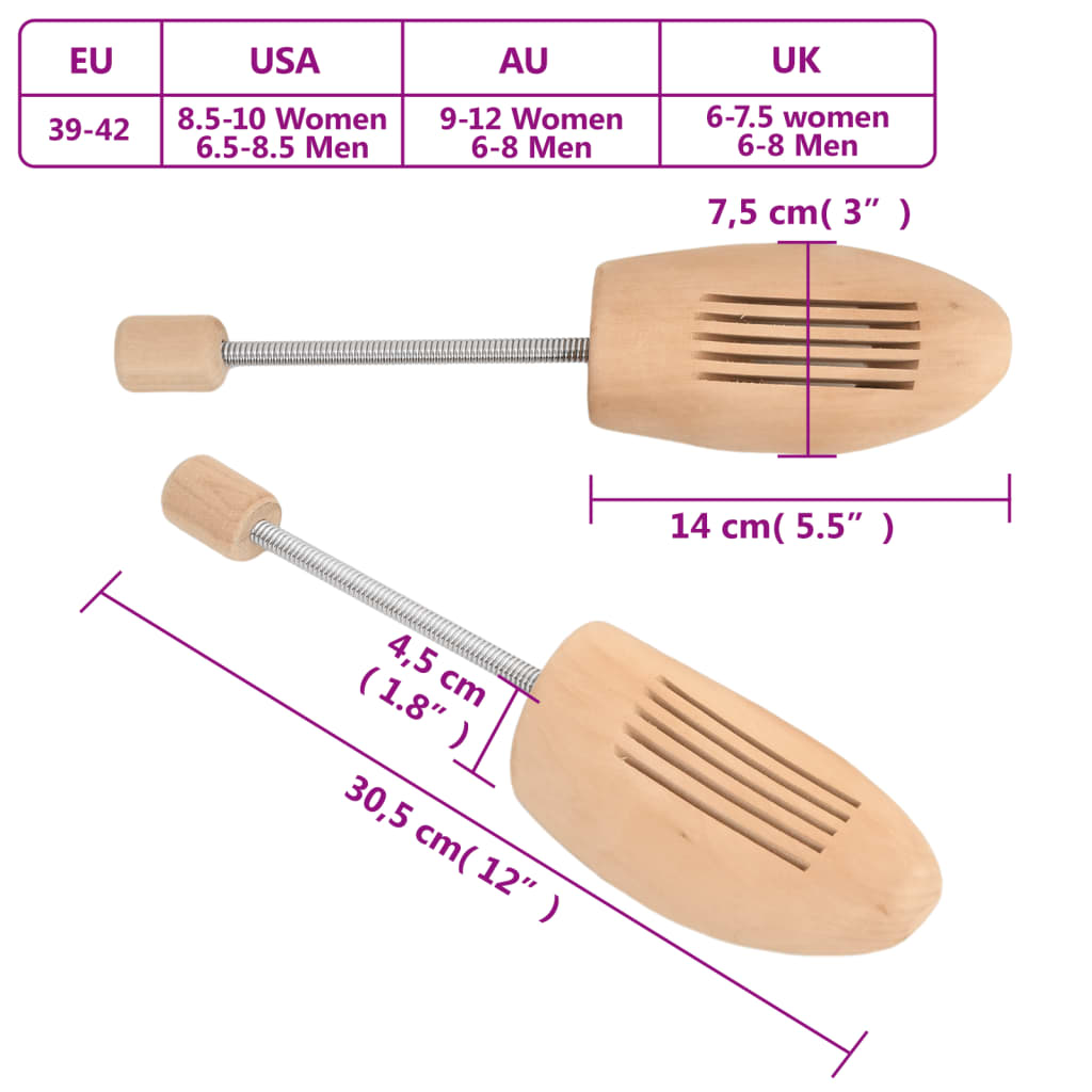 Schoenspanners 2 Paar Eu Maat Massief Lotushout 39-42