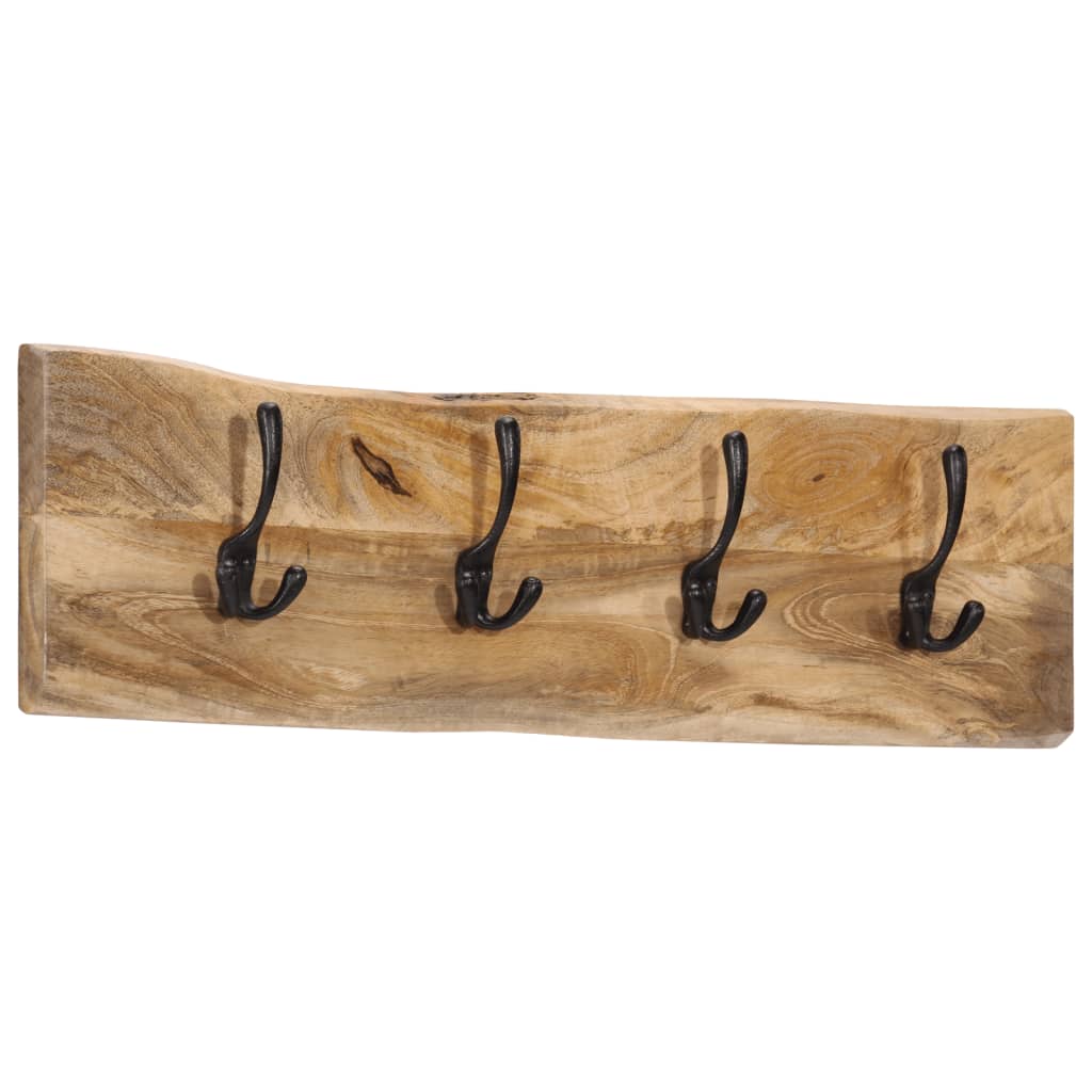 Wandkapstok met 4 haken massief mangohout