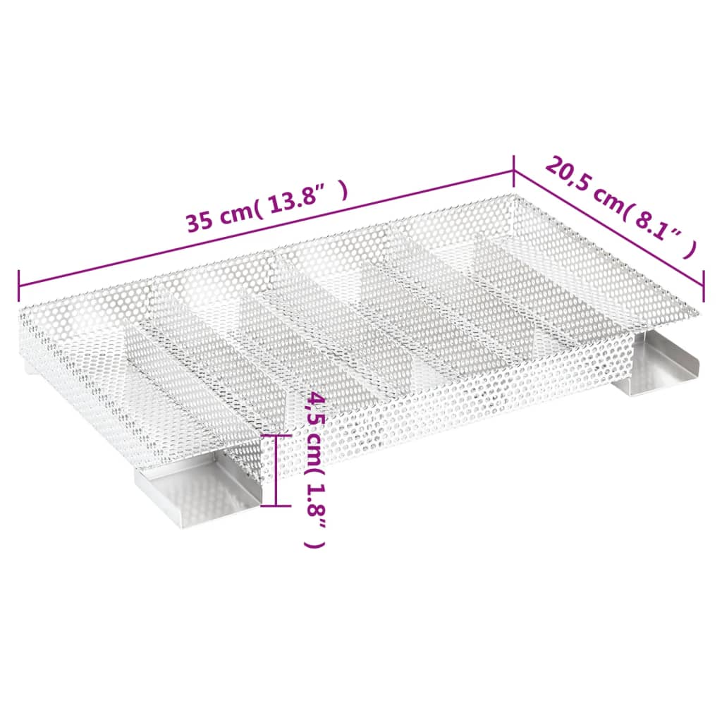 Rookgenerator koud 8-kamers 35 cm roestvrij staal 35 cm