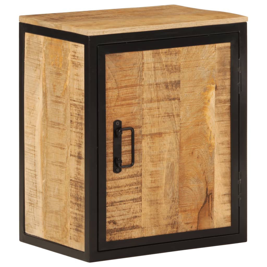 Badkamerkast 40x30x50 cm massief mangohout en ijzer