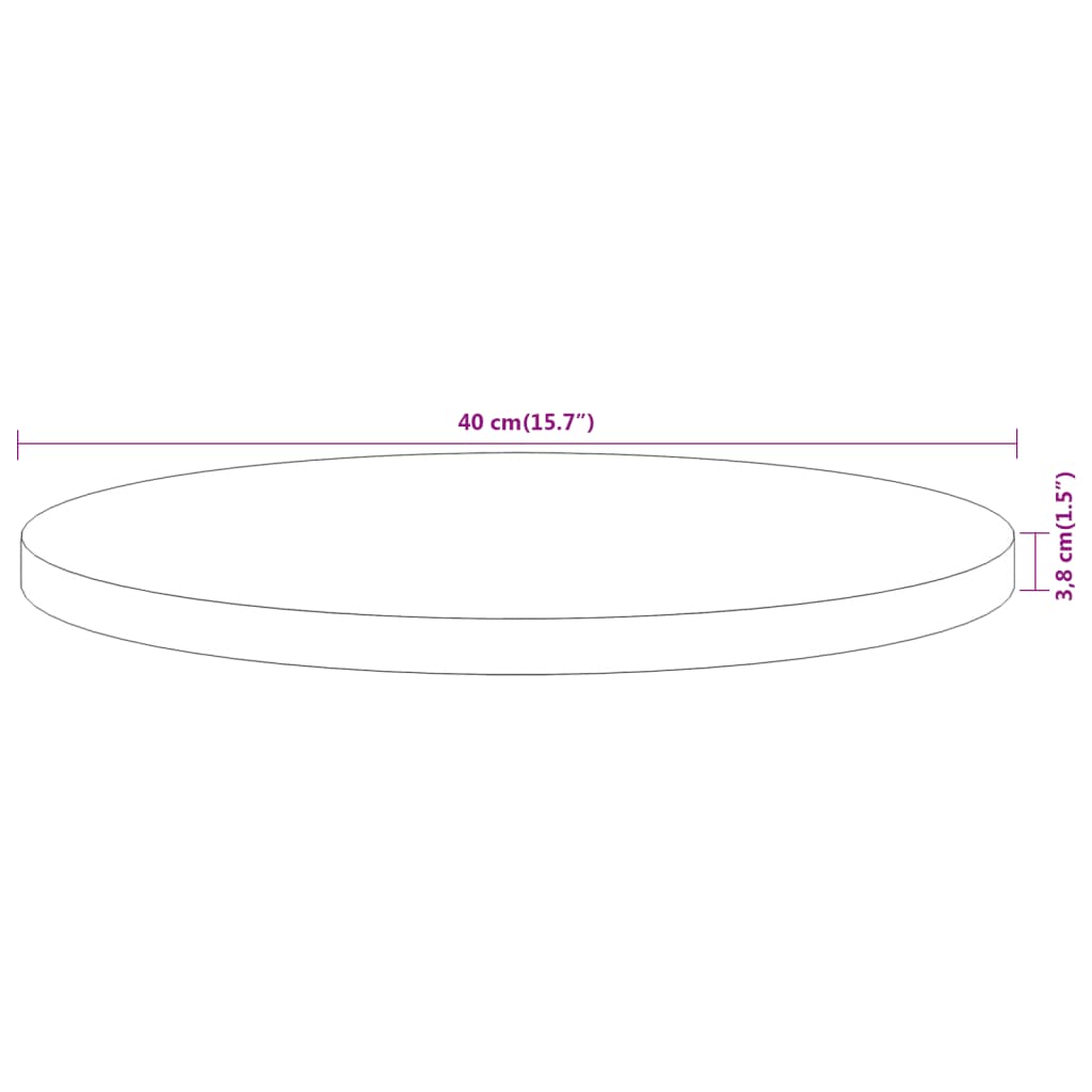 Tafelblad Rond Ø 40X3,8 Cm Naturel 40 x 3.8 cm