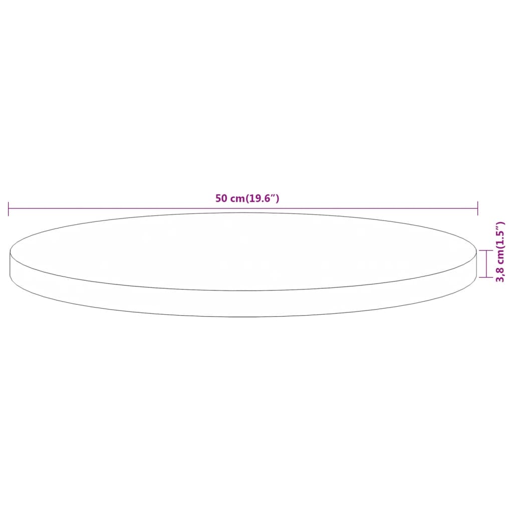 Tafelblad Rond Ø 50X3,8 Cm Naturel 50 x 3.8 cm
