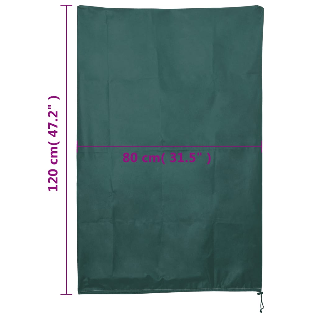 Plantenhoezen Met Trekkoord 70 G/M² 0,8X1,2 M 0.8 x 1.2 m Groen