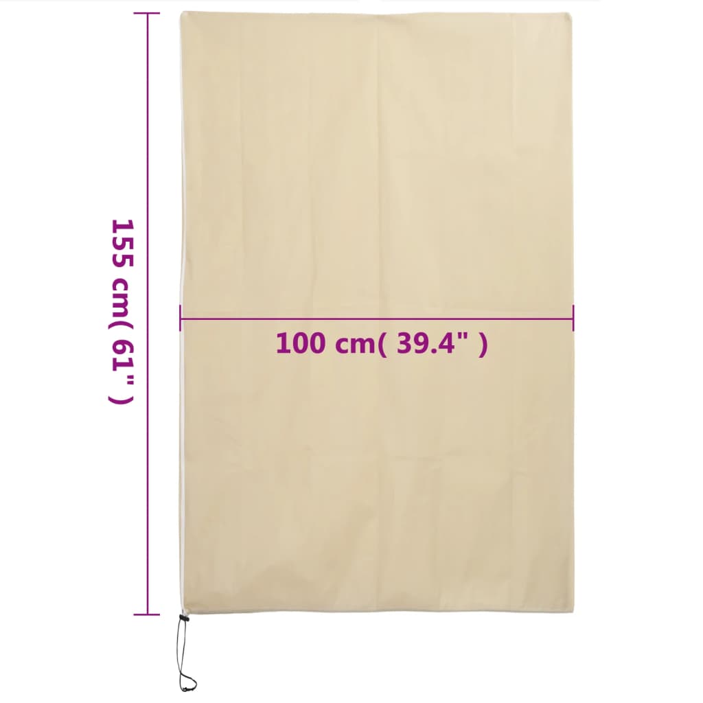 Plantenhoezen Met Ritssluiting 70 G/M² 1X1,55 M 10 1 x 1.55 m Beige