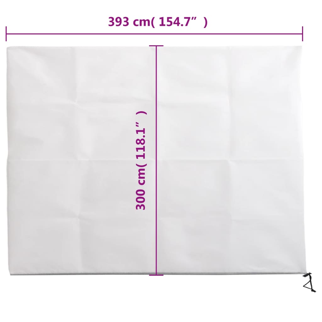 Plantenhoezen met ritssluiting 10 st 70 g/m² 3,93x3 m