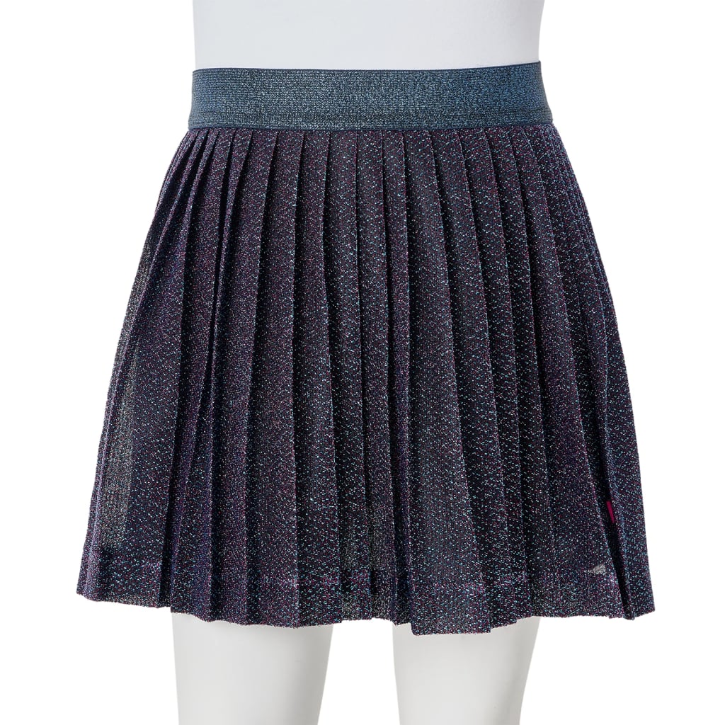 Kinderrokje met glitters 128 marineblauw