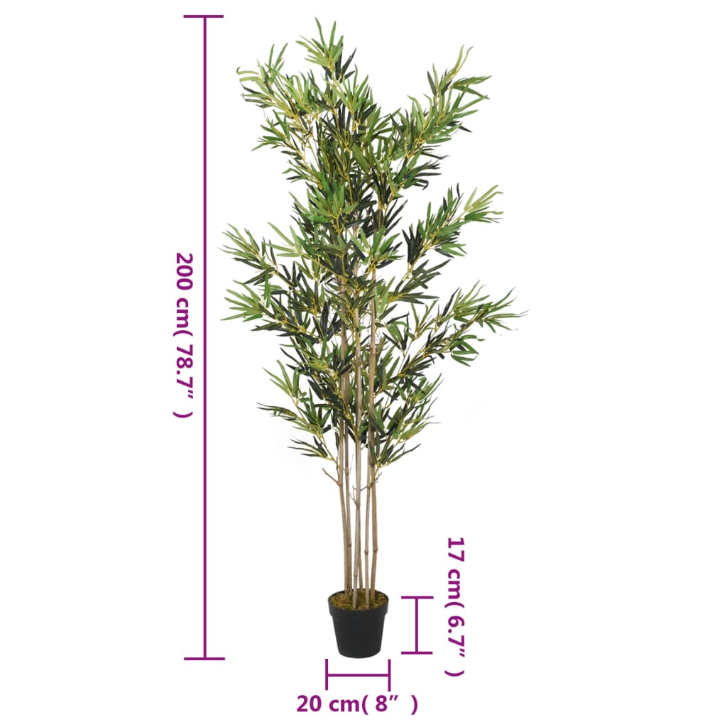 Kunstplant Bamboe 1380 Bladeren 200 Cm Groen