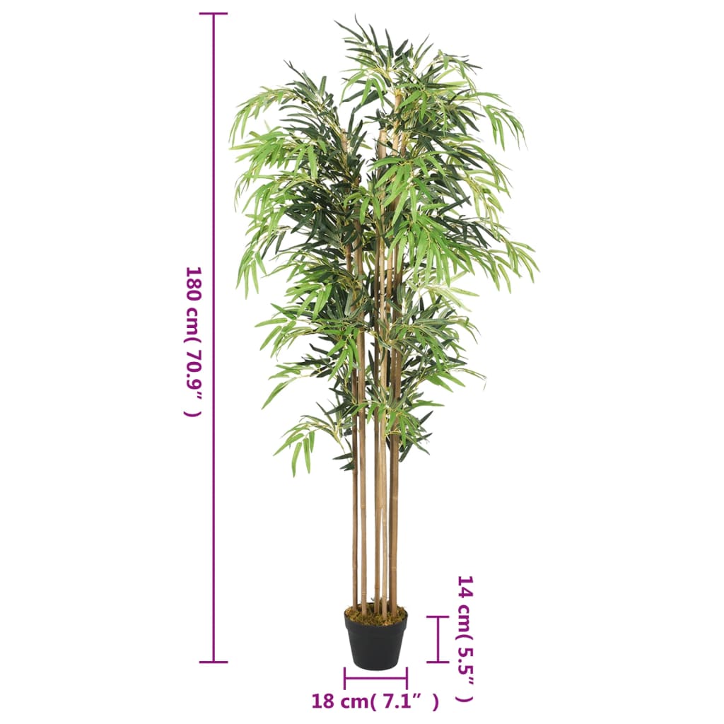 Kunstplant Bamboe 1605 Bladeren 180 Cm Groen