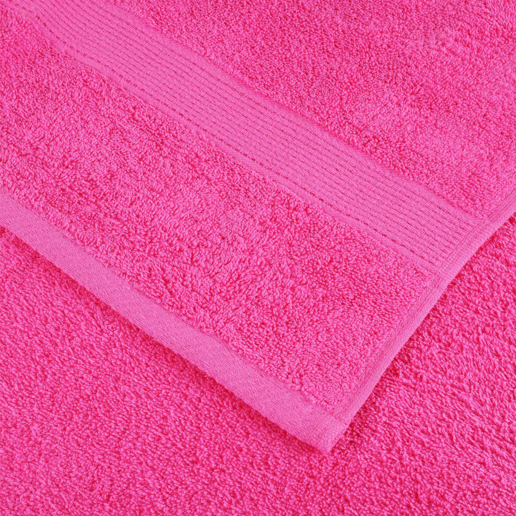 Handdoeken 2 st 600 g/m² 100x200 cm 100% katoen roze