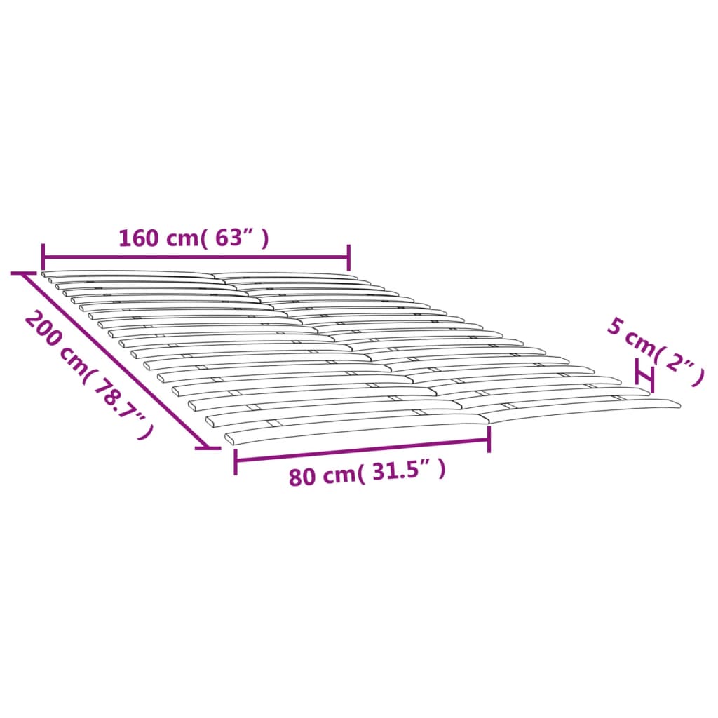 Lattenbodems 2 St Met 34 Latten 80X200 Cm 160 x 200 cm