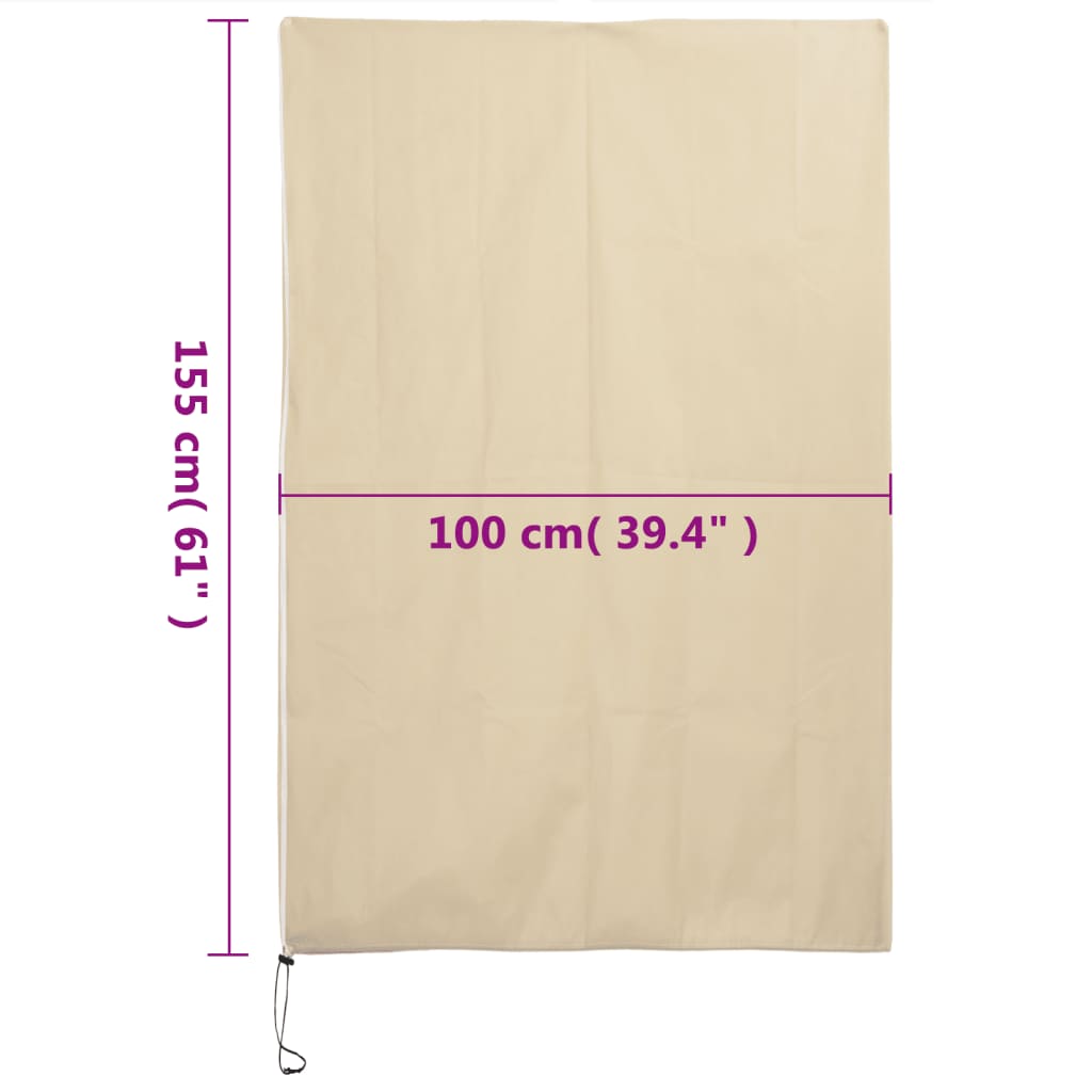 Plantenhoezen Met Ritssluiting 2 St 70 G/M² 1X1,55 M