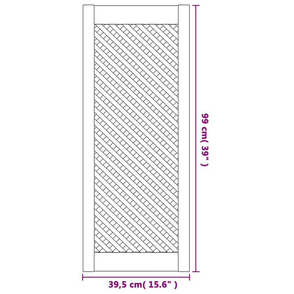 Kastdeuren Met Latwerk 2 St 39,5X99 Cm Massief Grenenhout Gerookt Eiken