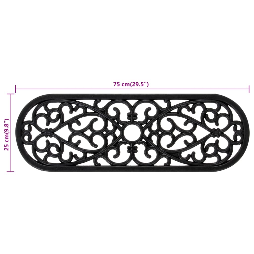 Trapmatten 10 St 25X75 Cm Rubber