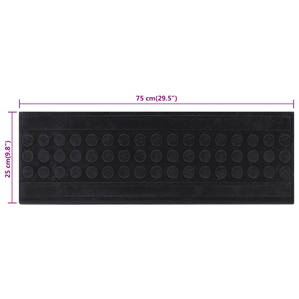 Trapmatten 10 St 25X75 Cm Rubber