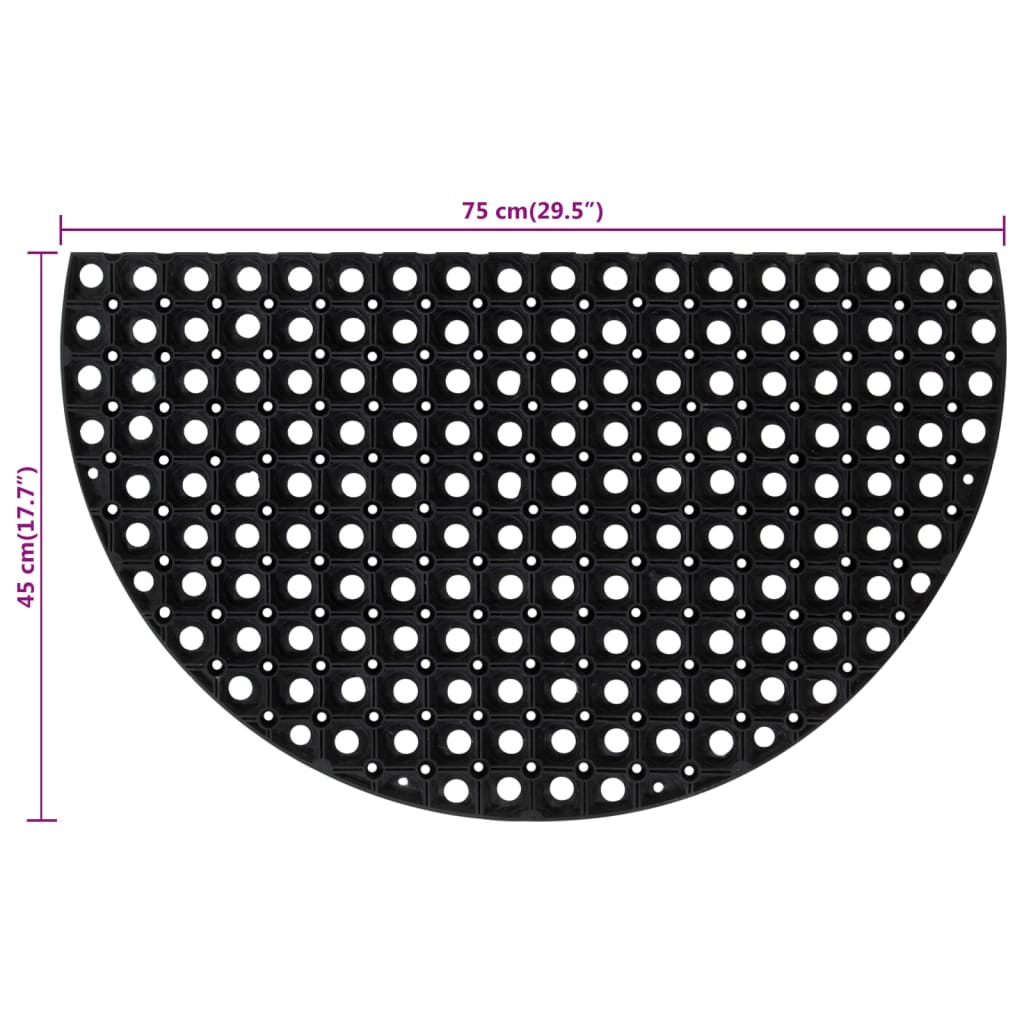 Deurmat Halfrond 45X75 Cm Rubber 16 mm/45 x 75 cm 1