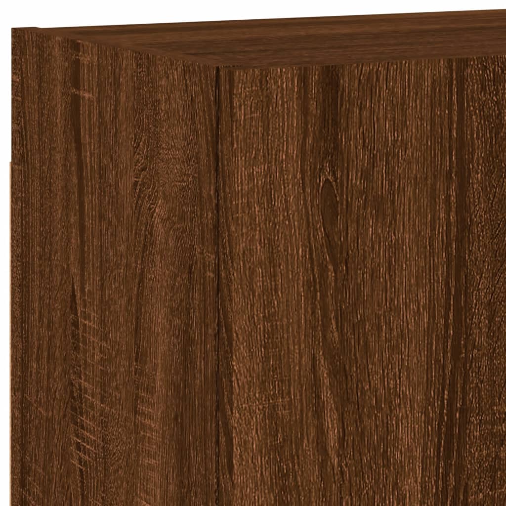 Tv-Wandmeubels 2 St 40,5X30X40 Cm Bewerkt Hout Bruineikenkleur