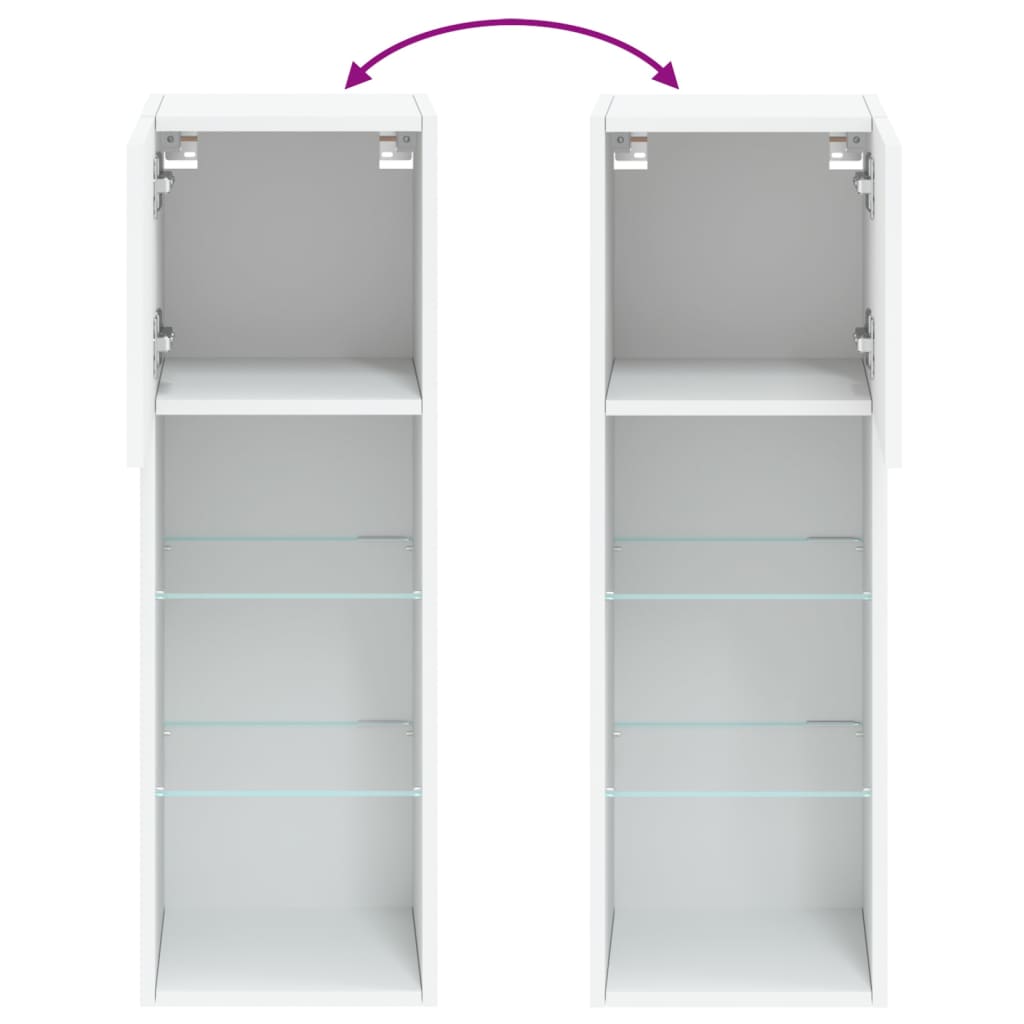 Tv-Meubel Met Led-Verlichting 30,5X30X90 Cm 1 30.5 x 30 x 90 cm Wit