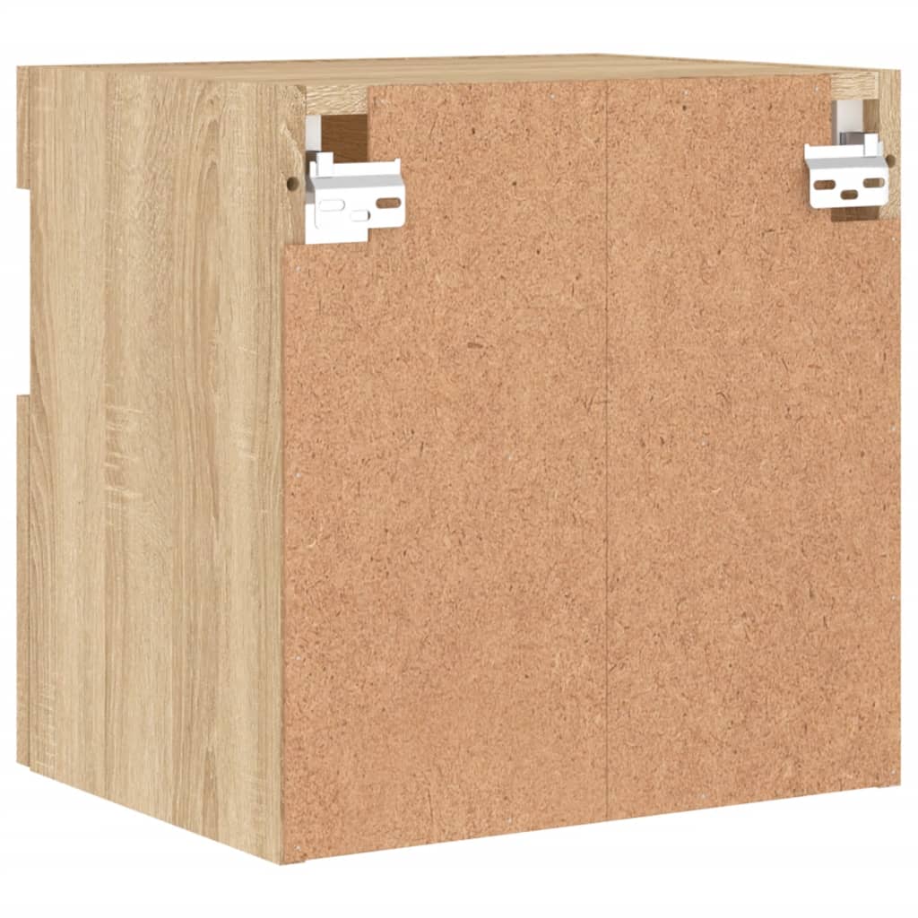 Tv-Wandmeubels Met Led 2 St 40X30X40 Cm Sonoma Eikenkleurig