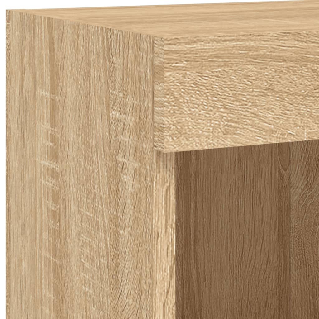 Tv-Wandmeubel Met Led-Verlichting 100X30X40 Cm Sonoma Eiken