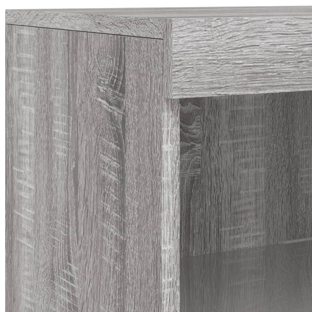 Dressoir met LED-verlichting 162x37x100 cm grijs sonoma eiken Grijs sonoma