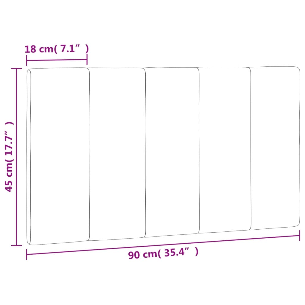 Hoofdbordkussen Fluweel 90 cm Donkergroen