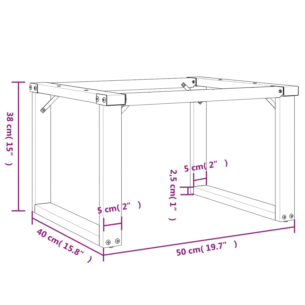 Salontafelpoten O-Frame 50X40X38 Cm Gietijzer